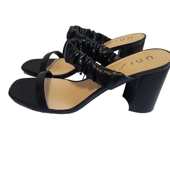 UNISA Women's Cyla Slide Sandal Block Heel - Black Size 11 - Picture 4 of 8